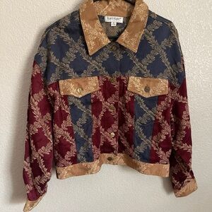 Karen Kane Multicolor Patterned Jean Jacket